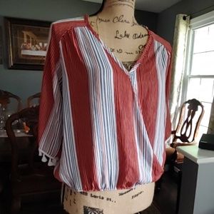 V-Neck Top by Lavender Field